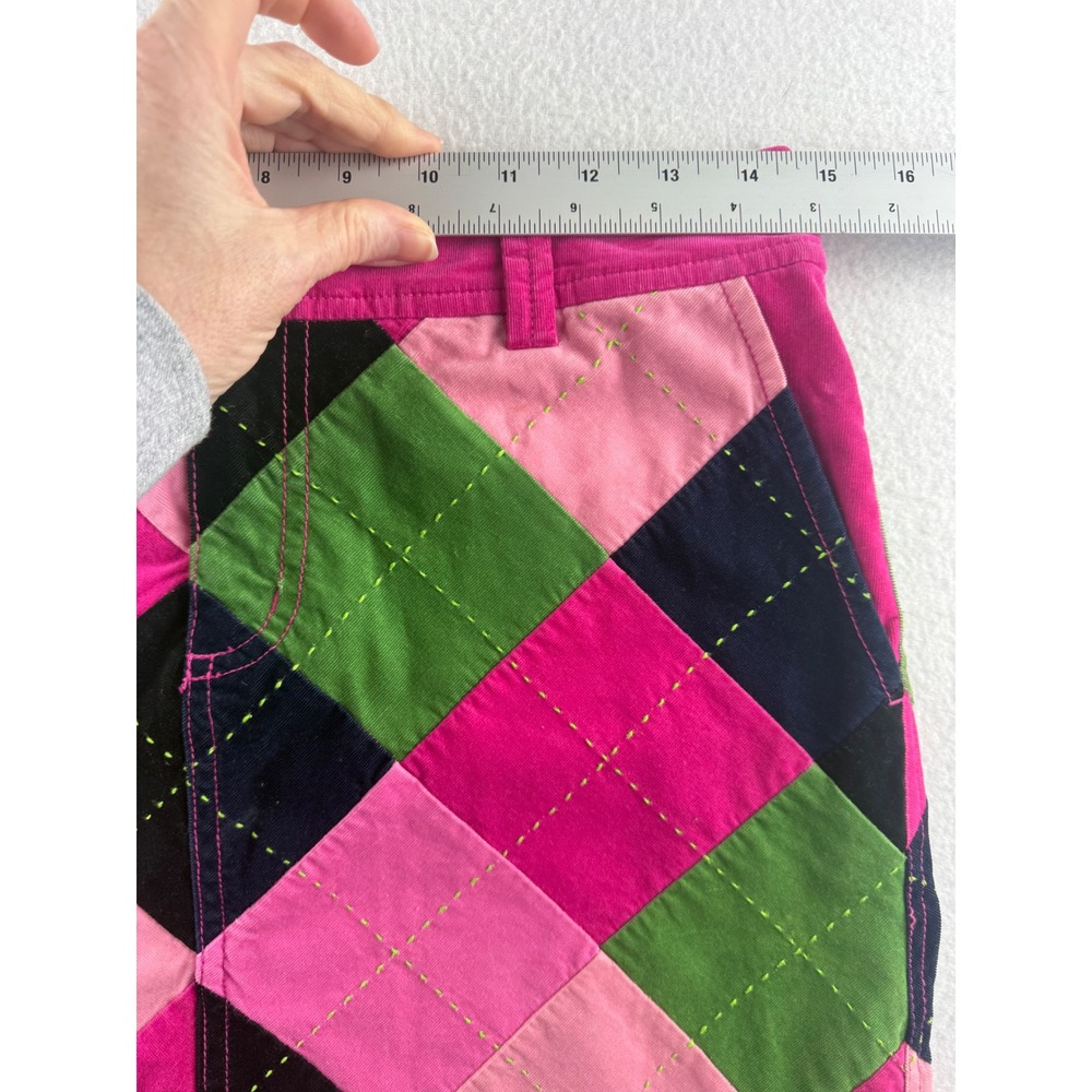 Lilly Pulitzer Pink Argyle Patchwork Corduroy Min… - image 2
